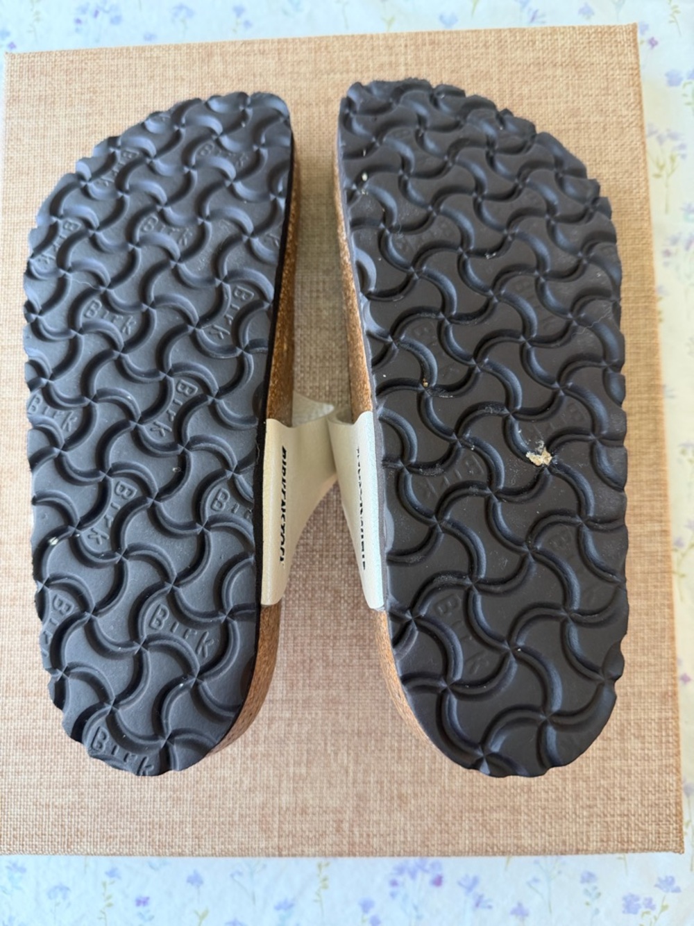 Birkenstock Cream Thong Sandal - Picture 4 of 6